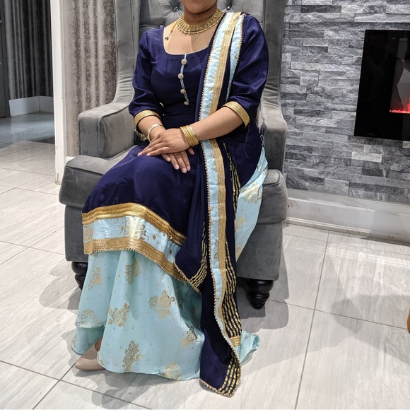 Beautiful Blue Plazzo Suit 🦋 - Picture 6 of 6